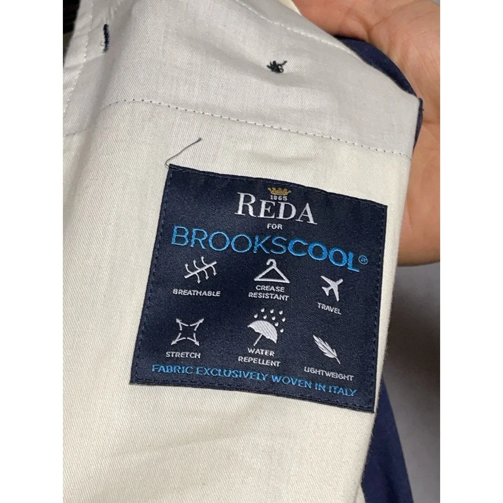 Brooks Brothers Pants Men 38X31 Blue Regent Italy Reda Fabric Brookscool Luxury